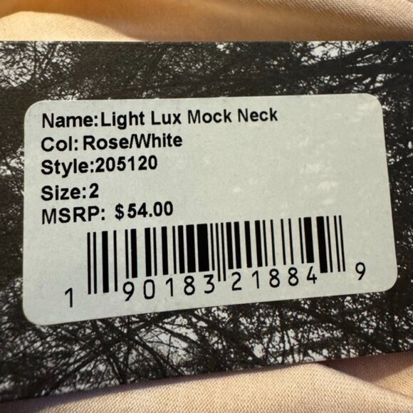 Oiselle Womens 2 Tank Top LIght Lux Mock Neck Rose pink White NEW NWT 205120 - Picture 6 of 7